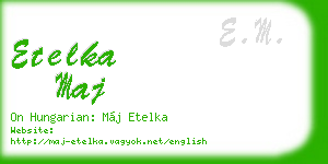 etelka maj business card